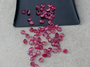1 carat Ruby round gem parcel 2mm each