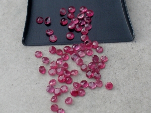 1 carat Ruby round gem parcel 2mm to 2.2mm each