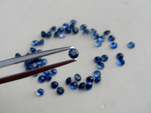 Blue sapphire round gem 3mm