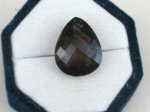 Smoky Quartz Pear Cushion Natural Gem 22 x 18mm