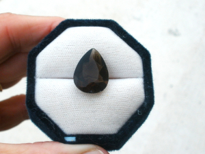 Smoky Quartz Pear Natural Gem 20 x 15mm