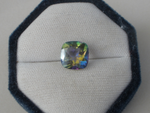 11mm Rainbow Mystic Topaz Cushion Loose Faceted Gem