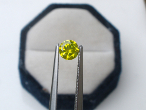 5mm Yellow Natural Diamond Loose Round SI clarity Sparkling and Stunning 0.44 Ca