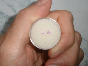Pink Sapphire Trillion Natural Gem Pair 3mm