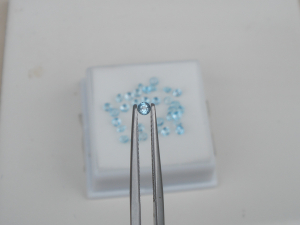 Blue Topaz Round Loose Faceted Natural Gem 2mm