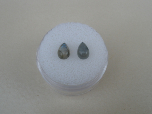 2 Natural Blue Labradorite Loose Pear Cabochon Gems 7x5mm Each