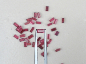 4x2mm Pink Tourmaline Baguette Natural Gem