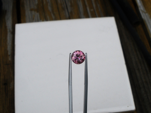 Pink topaz brilliant round loose faceted gem 8mm
