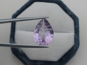 Amethyst Pear Laser Cut Gem 18 x 13mm