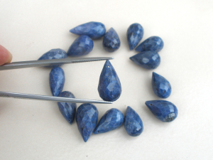 Blue Sapphire Briolette Drilled Tear Drop Natural Gem