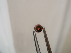 3.5mm Cognac Red Diamond loose round 0.18 carat