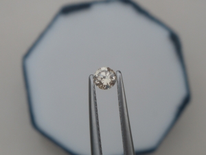 3.5mm Champagne Diamond loose round 0.17 carats