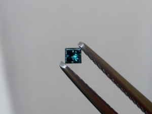 Blue princess diamond loose faceted cut sized 2mm