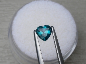Teal Green Topaz Heart Gem 5mm