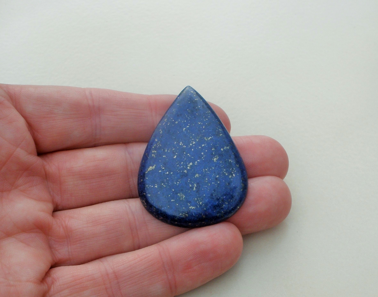 Lapis Lazuli Blue Pear Cabochon Loose Gemstone 95 Carats Pinnaclediamonds